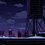 بیگبی در پشتبام یک ساختمان در بازی The Wolf Among Us 2