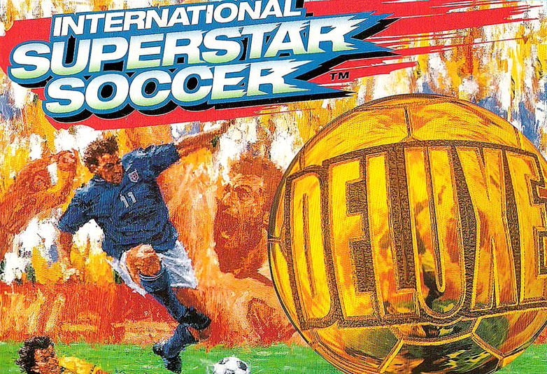 پوستر بازی فوتبال گزارشگر سگا international superstar soccer deluxe