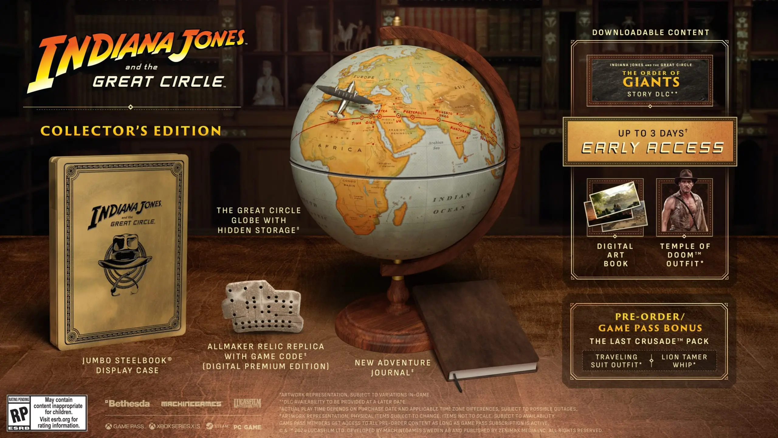 محتویات نسخه کالکتور بازی Indiana Jones and the Great Circle 