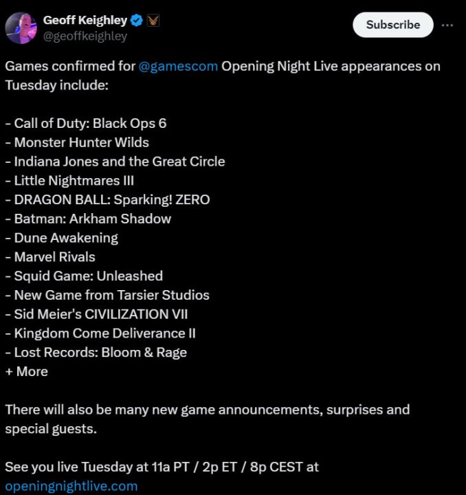 توییت اخیر منتشر شده در صفحه جف کیلی که نام Indiana Jones در آن حضور دارد.