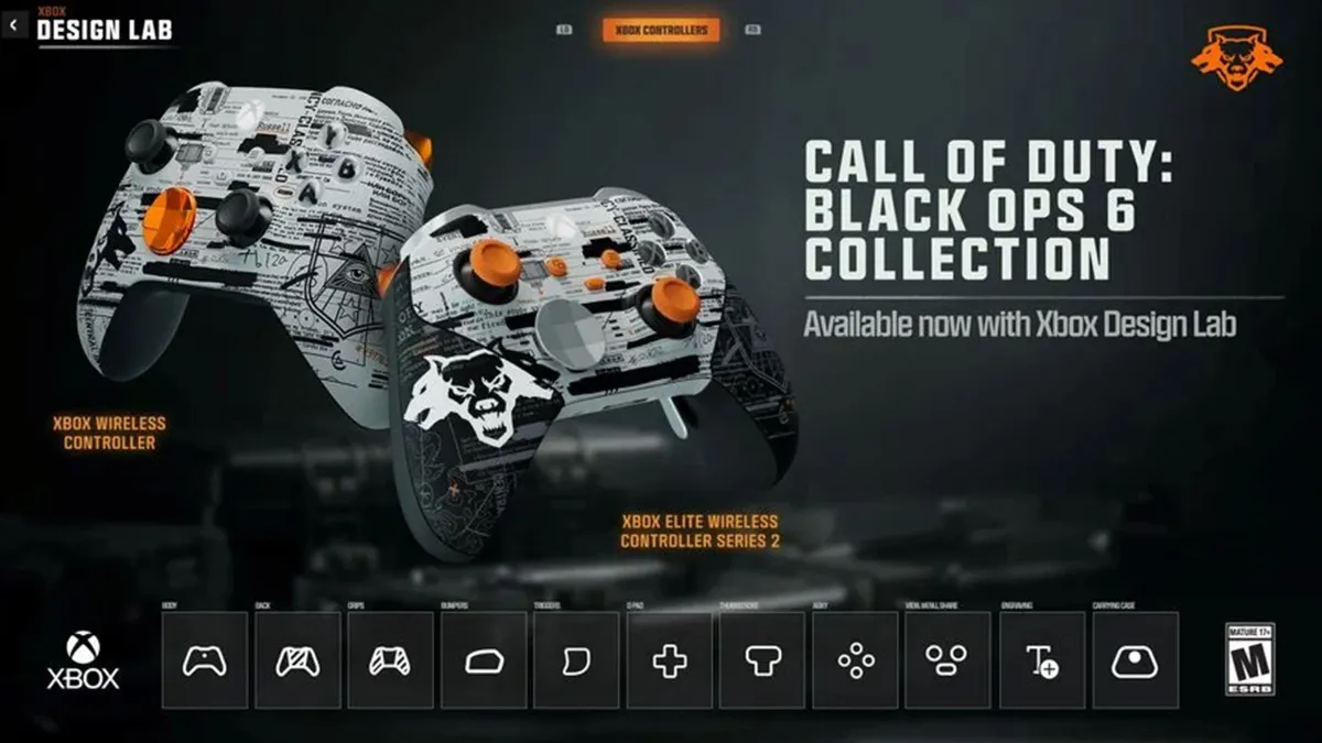 طرح Call of Duty Black Ops 6 در Design Lab کنترلر ایکس باکس